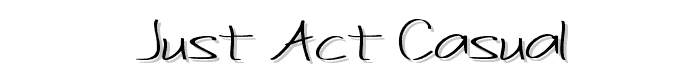 Just Act Casual font